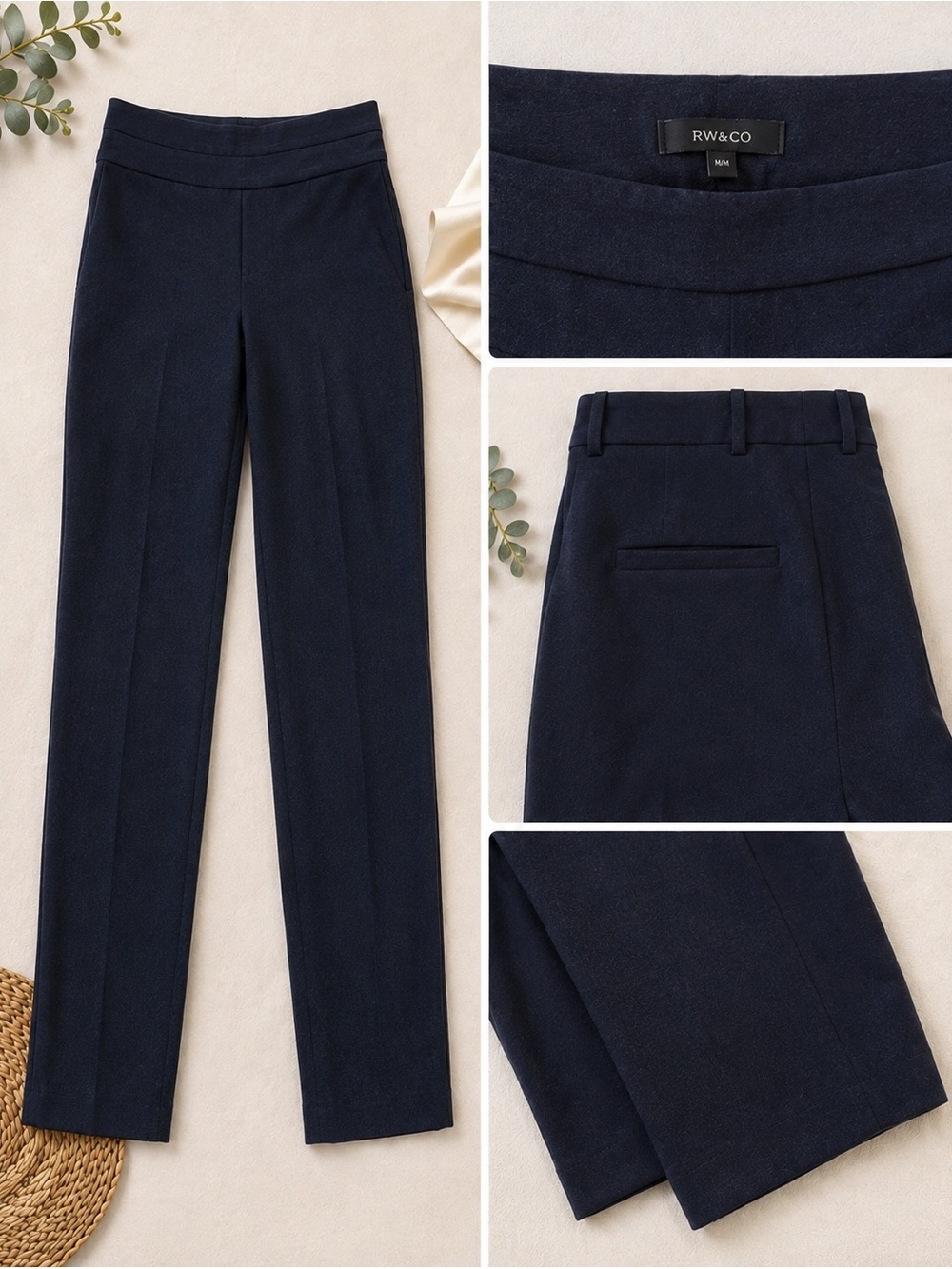 RW&CO. Women's Dark Navy Slim Pants